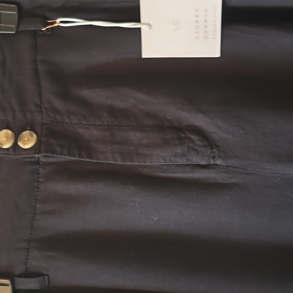 LC LAUREN CONRAD WOMEN'S BLACK PLUS HIGH-RISE PLEATED FRONT WIDE LEG PANTS 16 - Picture 3 of 12